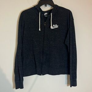 medium Nike zip up hoodie gray